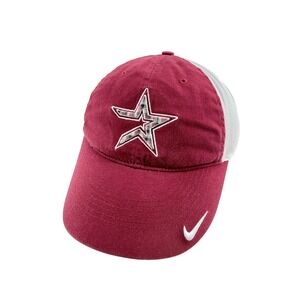Nike MLB Houston Astros Cap Men OSFA Maroon Cotton Snapback Mesh Back Athletic